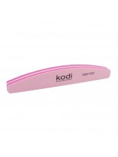 Баф для ногтей «Полумесяц» (цвет: розовый) 100/100 грит, Kodi